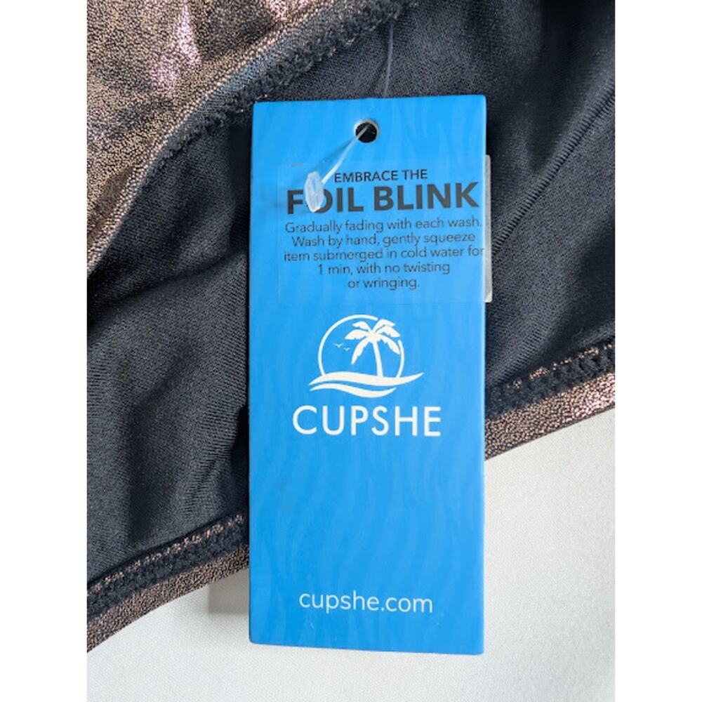 CUPSHE women's Bronze Chic Bandeau Bikini size L NWT - Picture 7 of 10